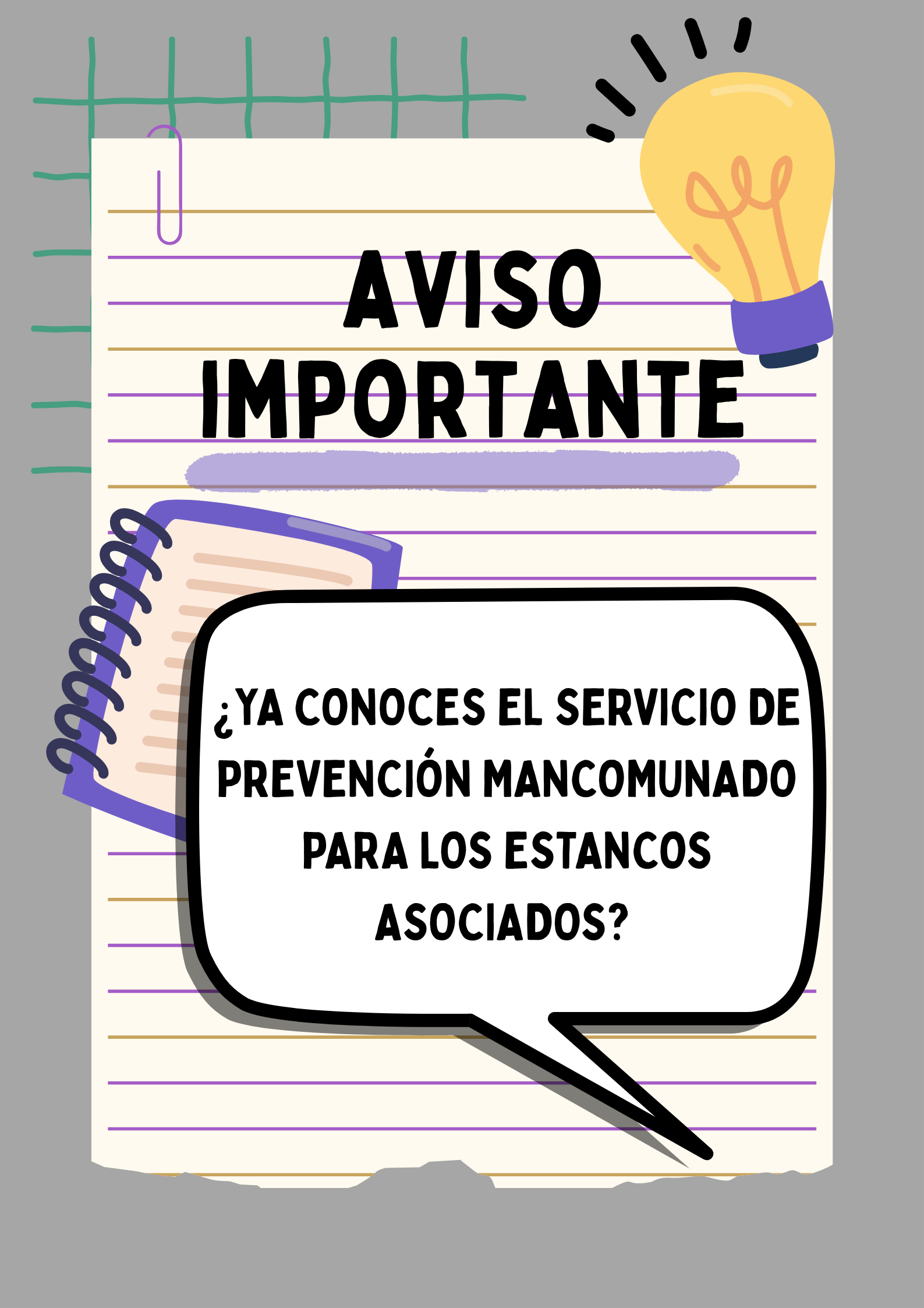 Servicio de prevención mancomunado para estancos asociados